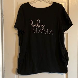 Black “baby mama” maternity t-shirt
